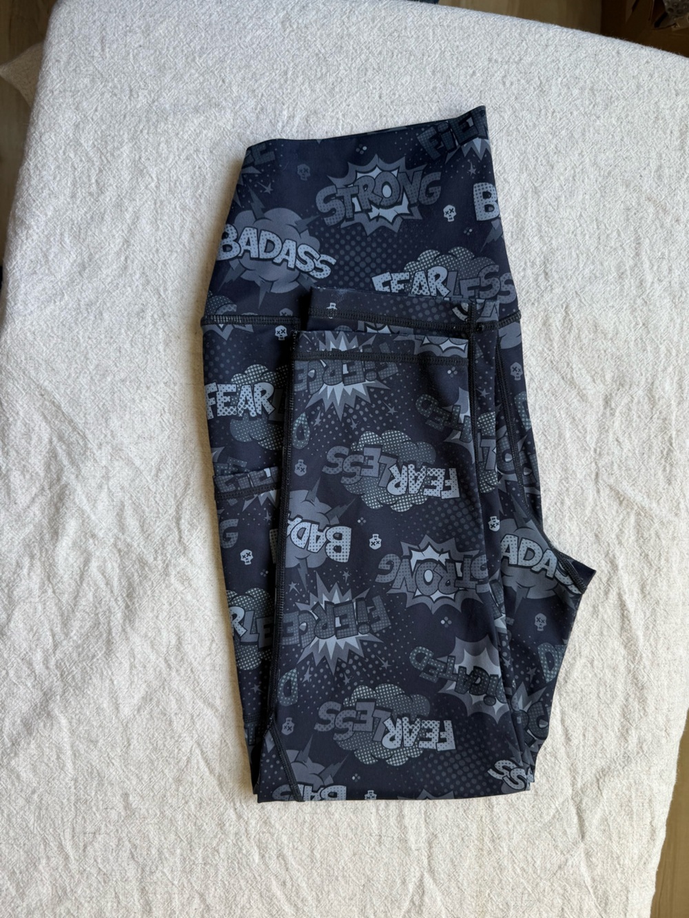 Constantly Varied Gear Black Graphic Leggings-Capri